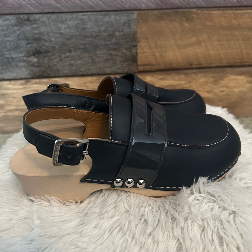 Hunter Leather Clog Sandals /Rare Made in Italy- Women’s Size US 8 - Picture 3 of 8